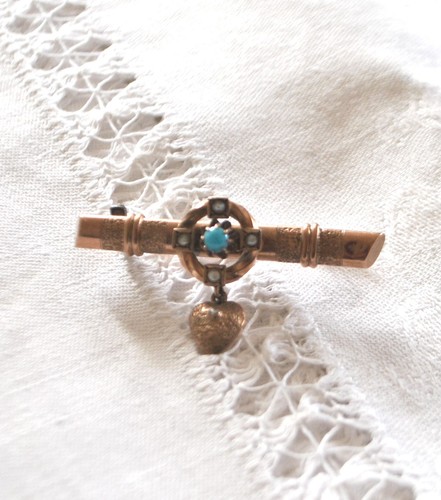 Antike gold kragen brosche - antike,